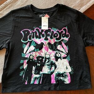 Pink Floyd Black Tee with Pink and Green Design